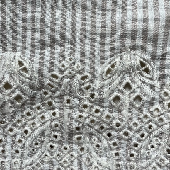 JOHNNY WAS Women Ciana Embroidered High Waist Stripe Paper Bag Short - Picture 5 of 6